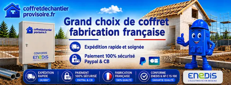 Banniere coffret de chantier provisoire